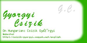 gyorgyi csizik business card